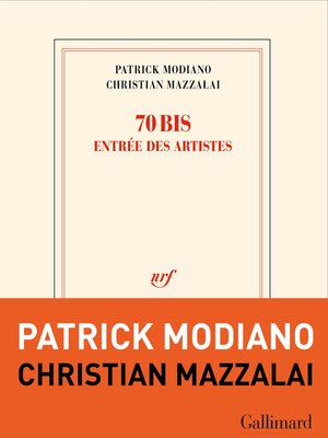 cover image of 70 bis, entrée des artistes
